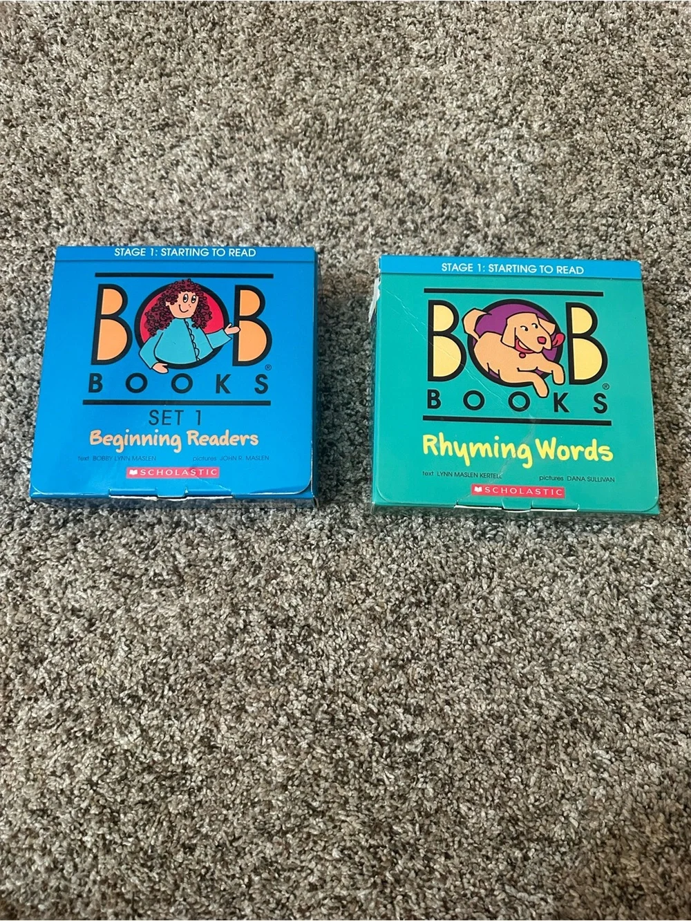 Scholastic Bob Books — stage 1 -Beginner Readers & rhyming words